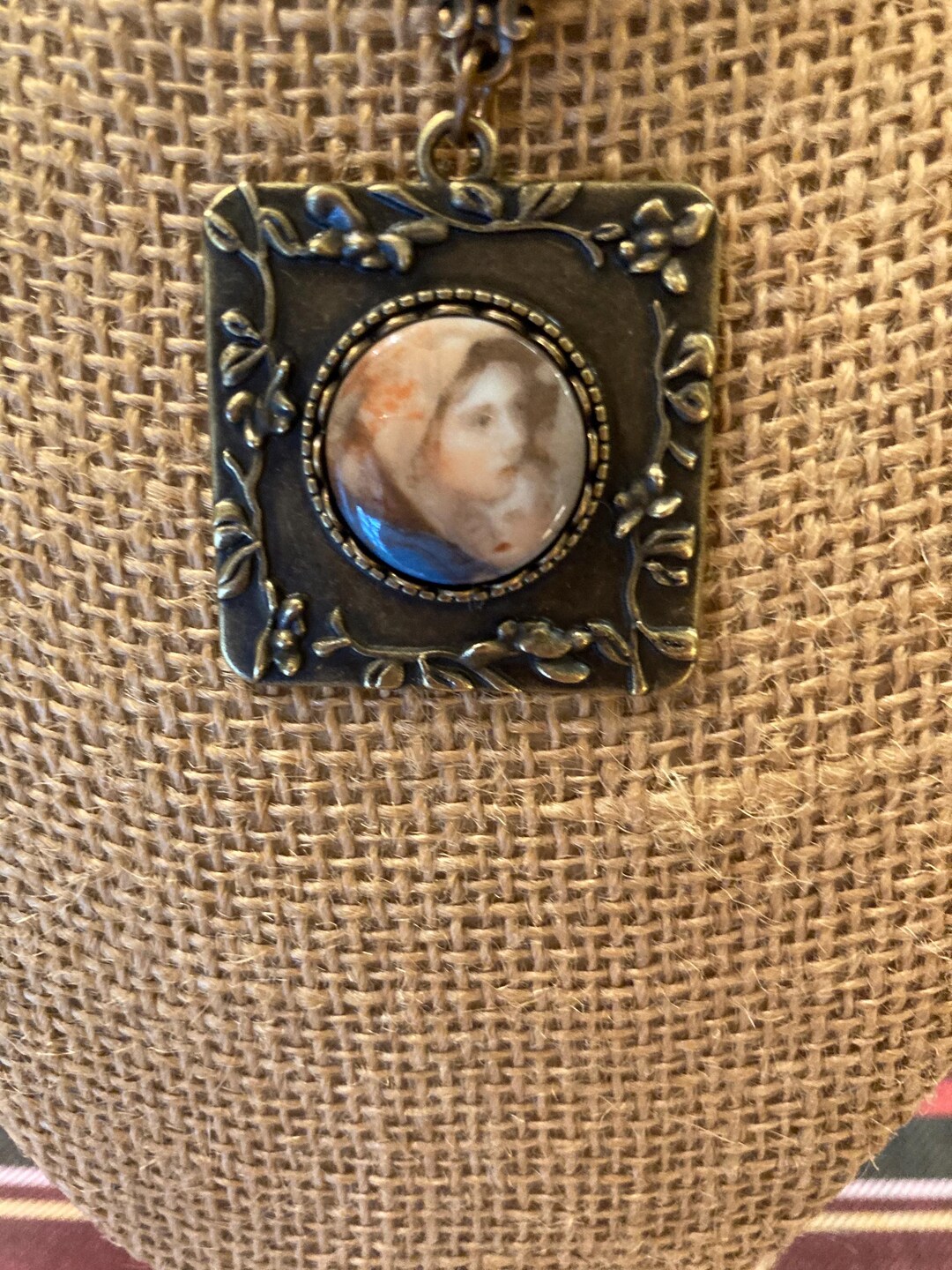 Madonna and Child Necklace Sterling Silver 18