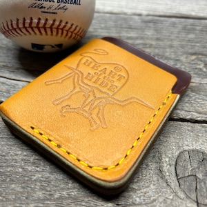 ¡Nuevo estilo! Cartera para guantes de béisbol de carga superior Rawlings Heart of the Hide Horween con tercer bolsillo oculto.