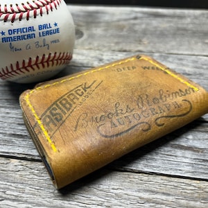 ¡Cartera vintage Rawlings con forma de guante de béisbol Brooks Robinson fabricada en EE. UU.!