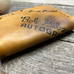 ¡Billetera vintage con forma de guante de béisbol Spalding Bob Gibson!