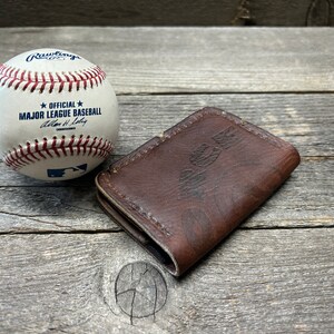 Vintage Louisville Slugger Stopper Model HBG80 Baseball Glove Wallet - Removeable Brass Money Clip - Front Pocket Wallet - Minimalist Wallet