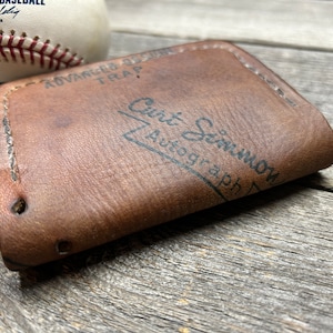 ¡Billetera vintage con forma de guante de béisbol de Regent Curt Simmons!