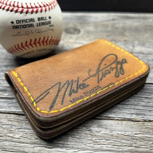 ¡Billetera vintage con forma de guante de béisbol de Rawlings Mike Piazza!