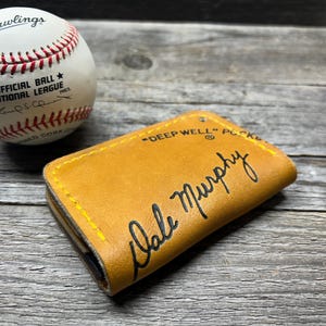 ¡Billetera vintage con forma de guante de béisbol Rawlings de Dale Murphy!