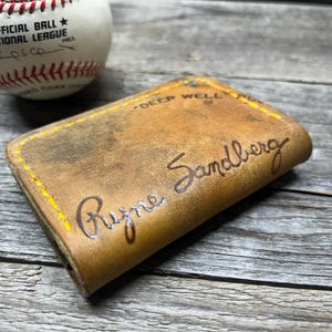 ¡Cartera vintage con forma de guante de béisbol Rawlings Ryne Sandberg!