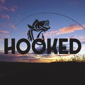 Fishing Vinyl Decal-Hooked-Sticker