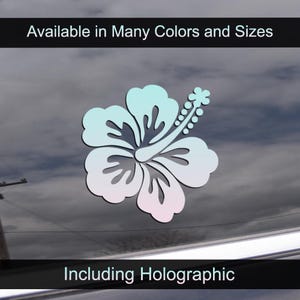 Hawaiian Hibiscus Flower Decal Sticker for Outdoor or Indoor Use Waterproof Car Decal
