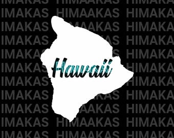 Hawaii Big Island Vinyl Decal: Polynesian Islander Style Car/Truck Sticker