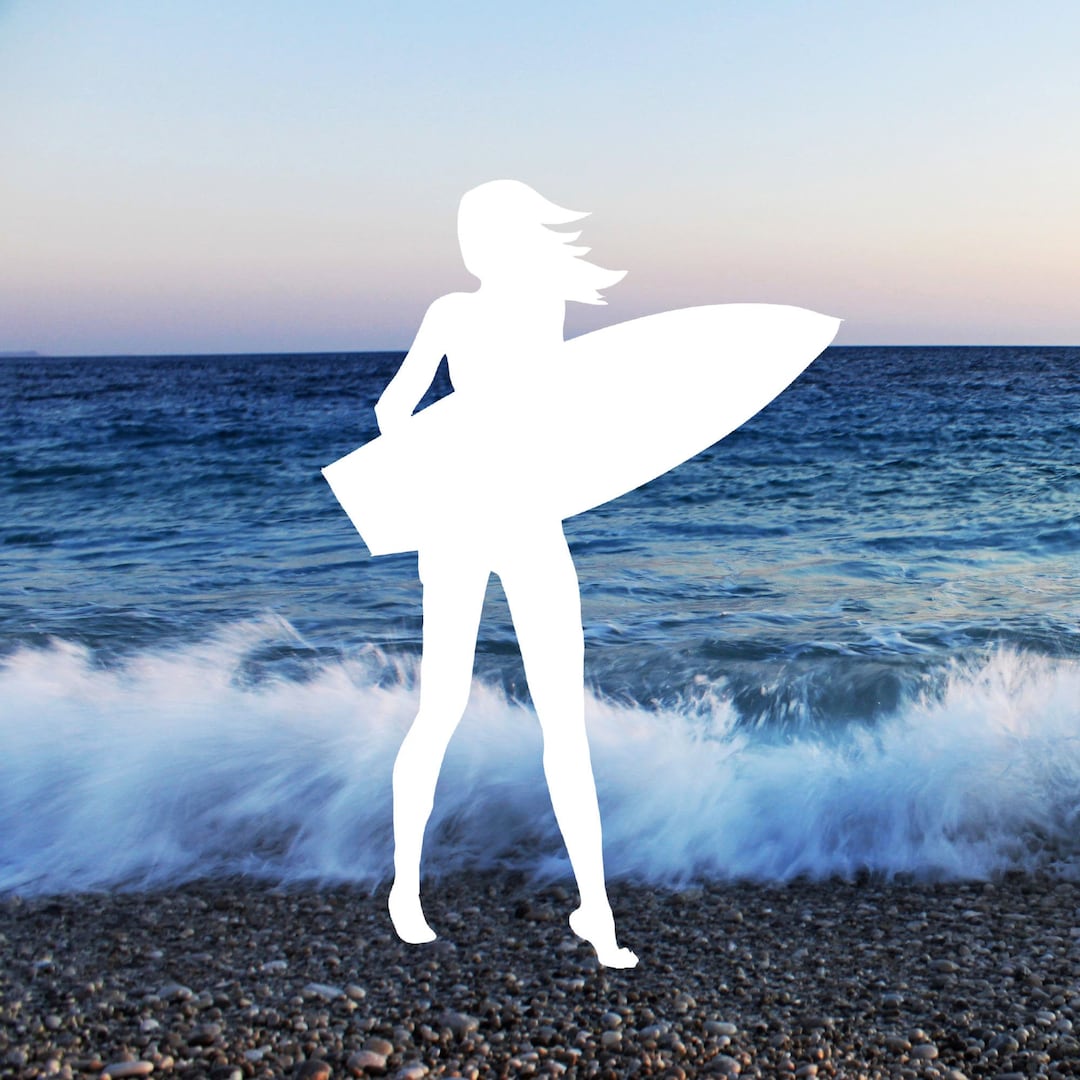 Surfer Girl Vinyl Decalsurfs Upsticker Etsy