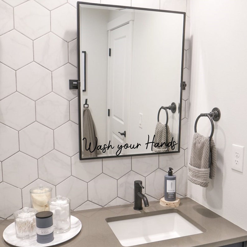 Custom Mirror Vinyl Decal Lettering Decals Insperational Etsy