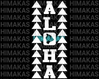 Aloha Shark teeth Vinyl Decal
