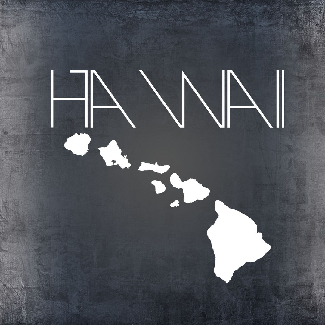 Hawaii Vinyl Decal Stickerhawaiian Decalisland Decal Etsy