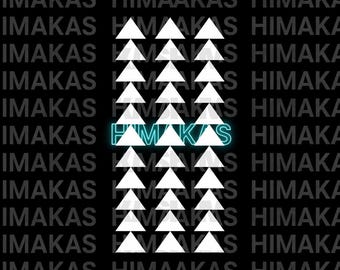 Hawaiian Tribal Shark Teeth Vinyl Decal: Polynesian Car Sticker