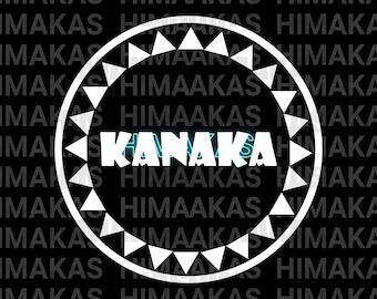 Kanaka Maoli W/ Hawaiianislands 3 1/2 in Vinyl Decal for Indoor