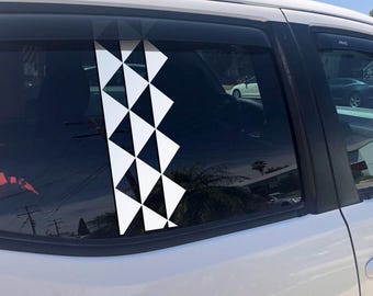 Hawaiian Tribal Vinyl Decal Shark Teeth Tribal Tattoo Design - Kanaka Islander Sticker
