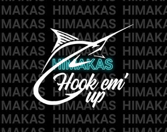 Hook em' up Vinyl Decal