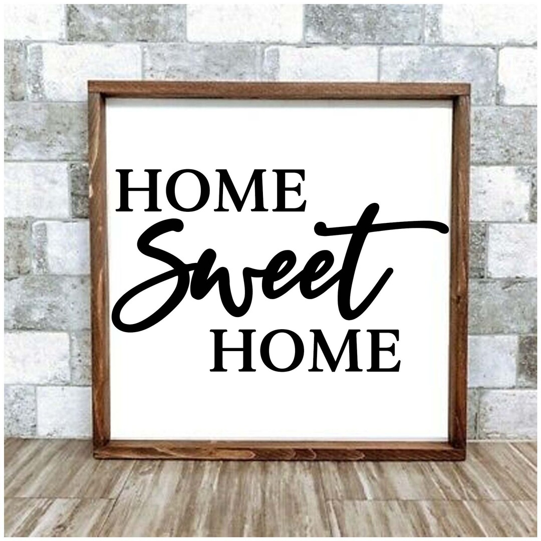 Home Sweet Home Vinyl Decal Door Decal Etsy