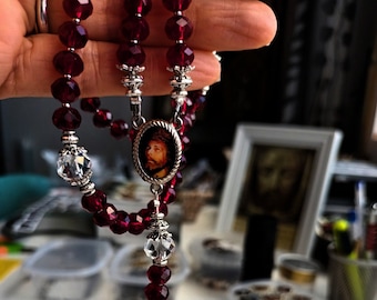 Chaplet of the Precious Blood with crucifix of forgiveness.
