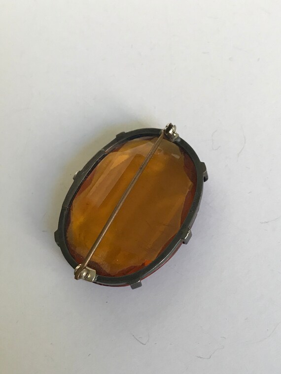 Women's Brooch with Amber Stone - image 2