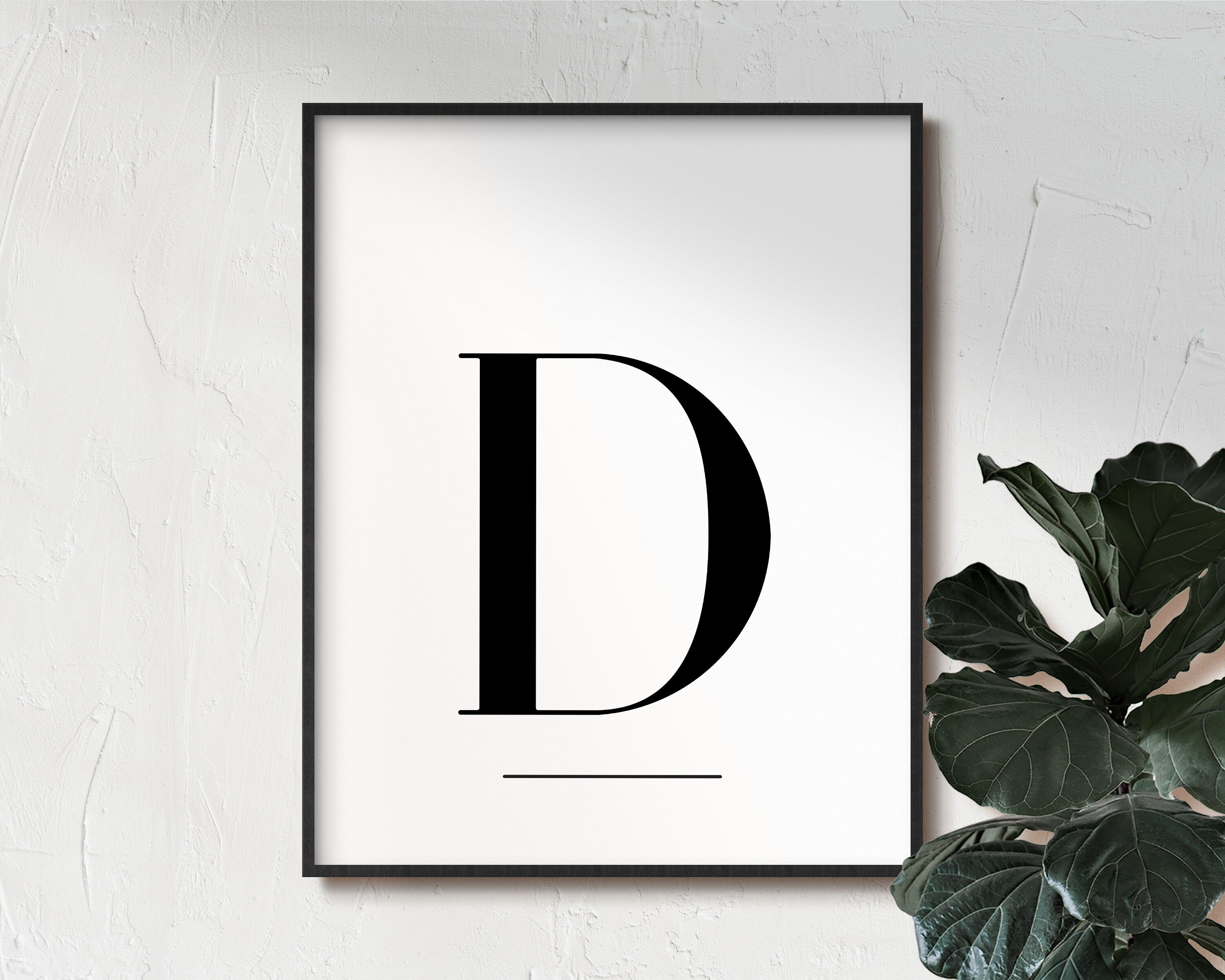 LETTER D Print in 3 Styles and 4 Colours Modern Wall Art - Etsy
