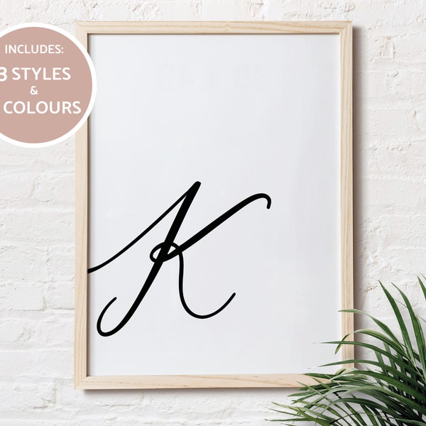 Letter K Print Etsy