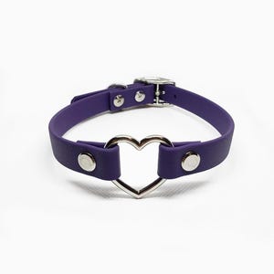AORTA heart collar vegan leather biothane adjustable choker SIZE OPTIONS choose your own color