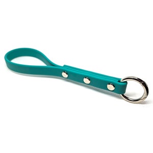 MINI NEON SLAPPER vegan leather bdsm with opening gate ring Teal