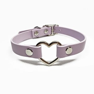 AORTA heart collar vegan leather biothane adjustable choker SIZE OPTIONS choose your own color