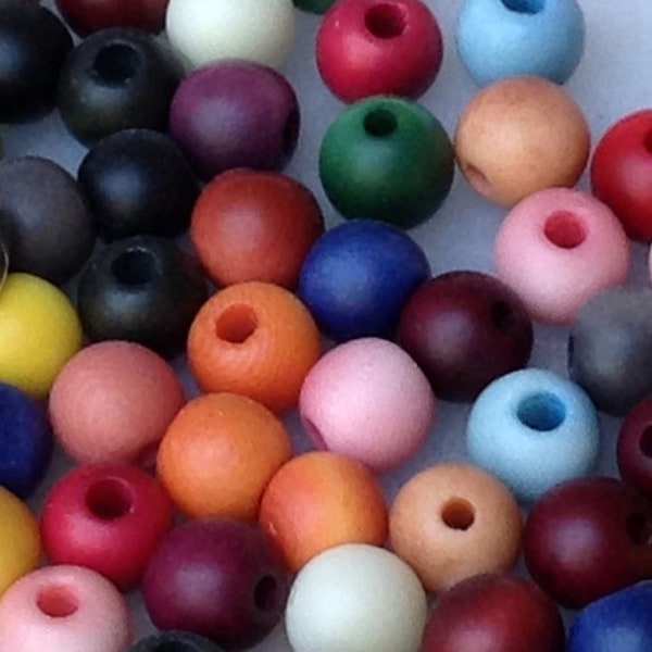 9mm Round Tagua Nut Beads-9 Colors! Fair Trade from Ecuador- drilled center hole- Polished Vegetable Ivory Round Beads-Handmade Round Beads