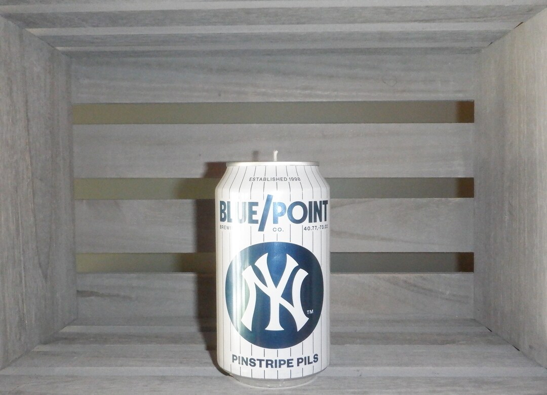 Pinstripe Pils, Yankees Soy Candle, Beer Can Candle, New York Yankees