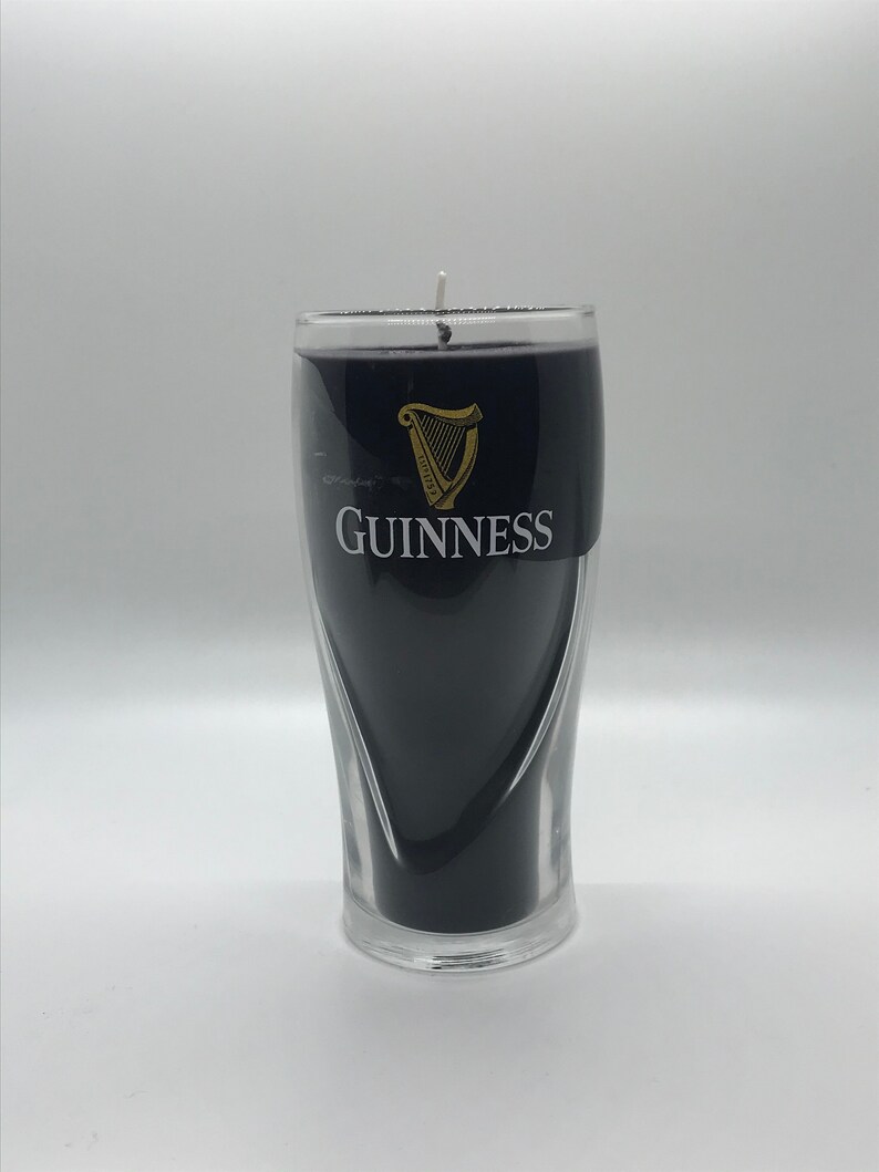 Guinness beer glass candle Guinness candle 16 ounce Etsy
