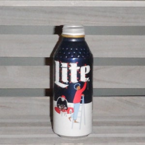 Miller Lite Holiday 16 Oz Aluminum bottle candle