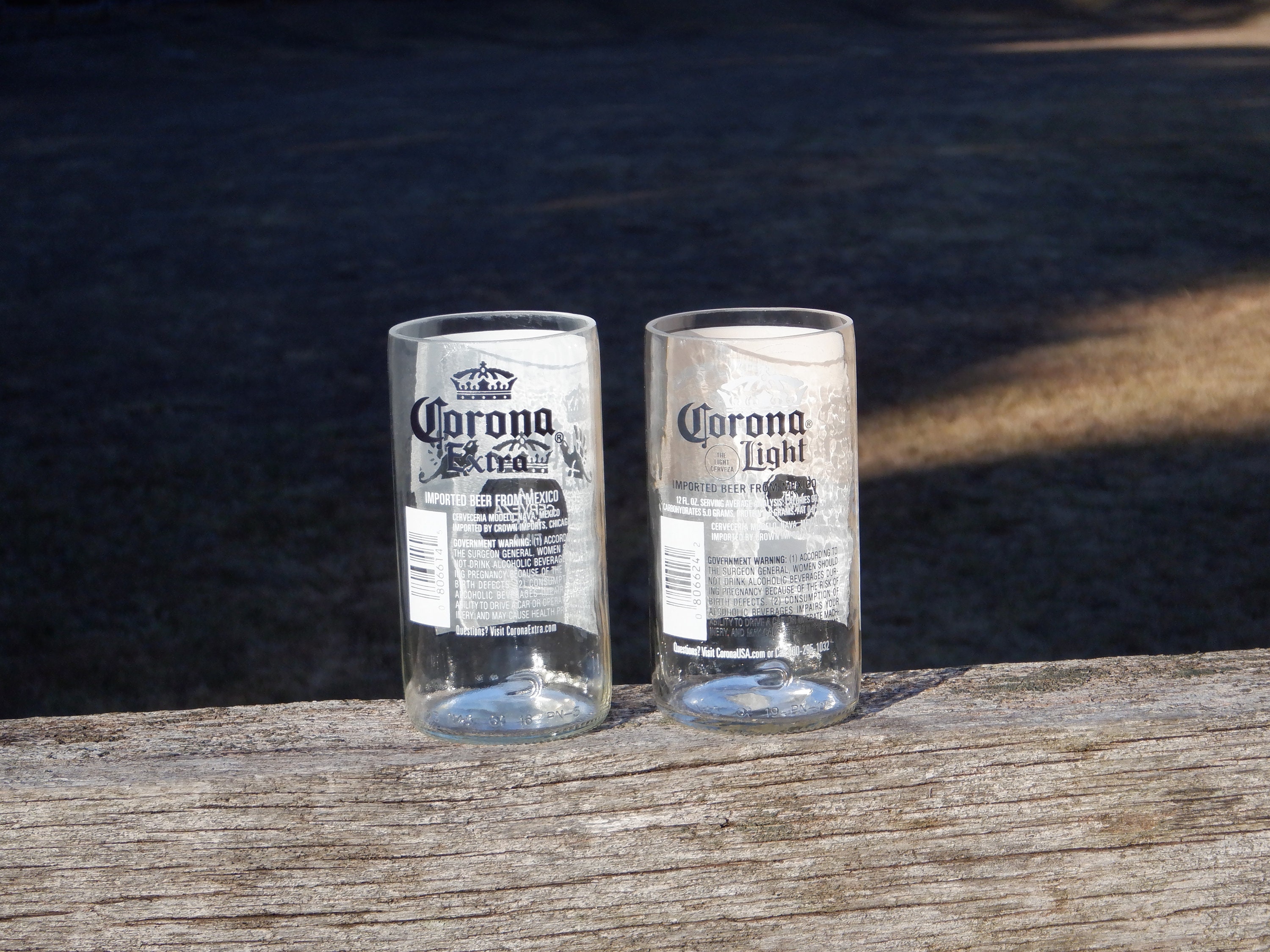 Corona Beer Glass Corona Bottle Glasses Cut Bottle Glasses - Etsy