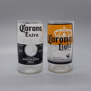 Corona beer glass - Corona bottle glasses - cut bottle glasses - Corona light - Corona extra - men&#39;s gift
