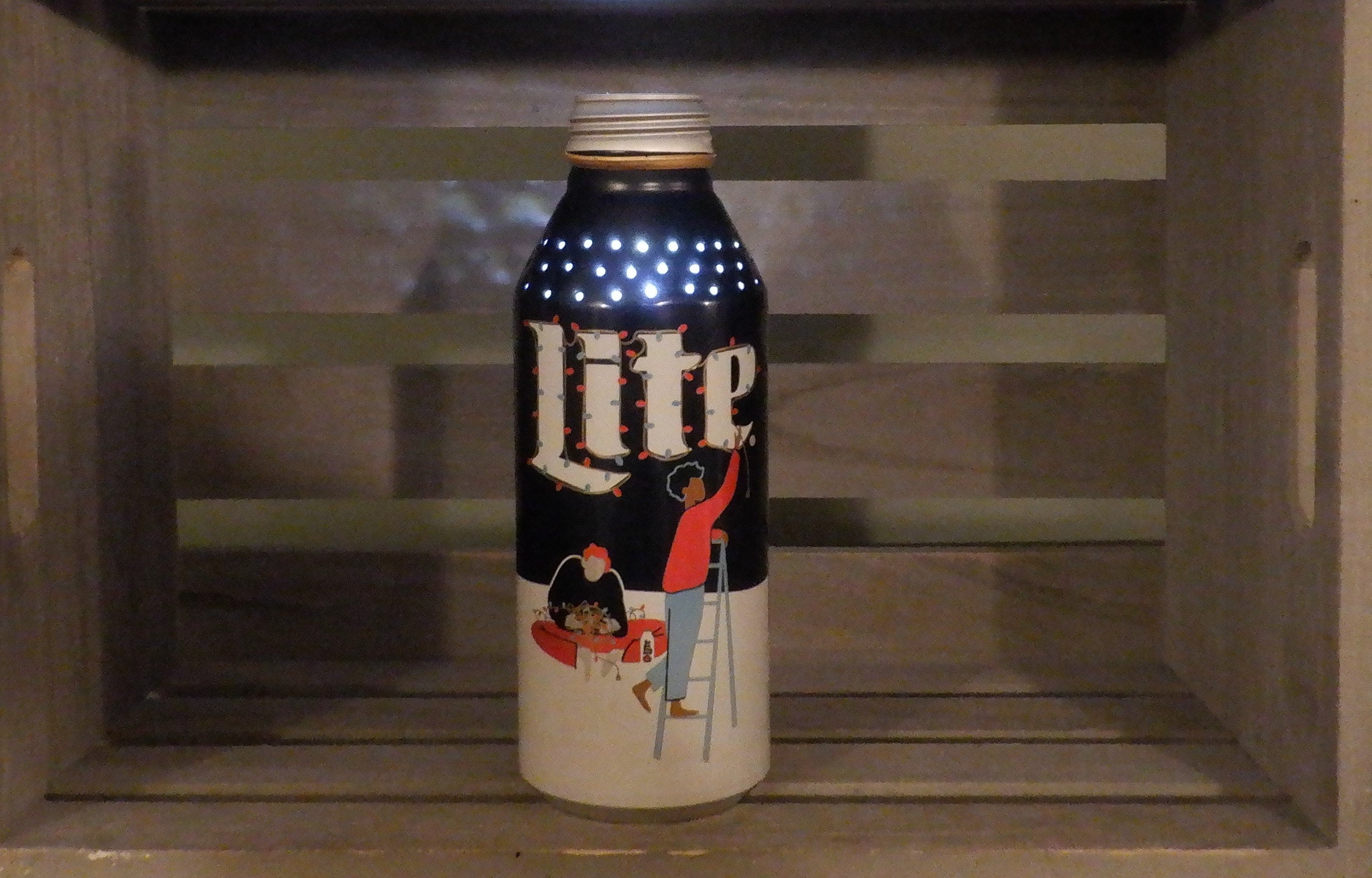 Miller Lite Holiday 16 Oz Aluminum Bottle Candle Etsy
