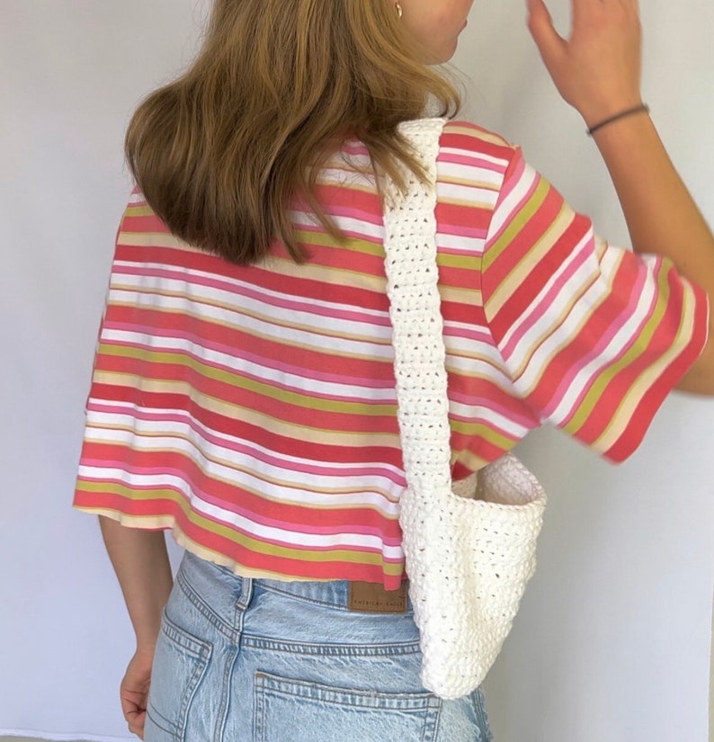 White Crochet Handbag Etsy