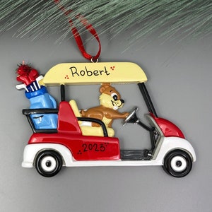 Golf Personalized Ornament, Golf Player Personalized Christmas Ornament, Golf Cart Ornament, Custom Golf Ornament, Golfer Christmas Ornament