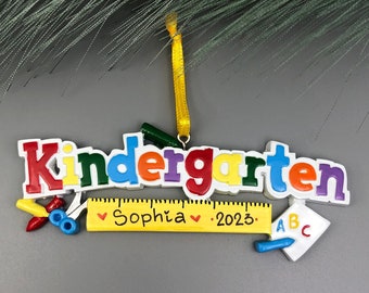 Kindergarten Ornament, Kindergarten Personalized Ornament, School Ornament