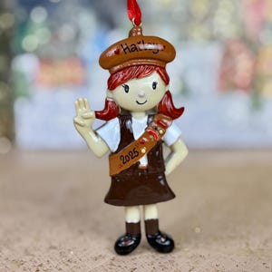 Gepersonaliseerde padvindersornament • Scoutingkerstversiering • Troepcadeau • Aangepaste vakantieherinnering voor scouts • Magneetoptie