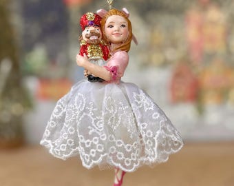 Personalized Nutcracker Christmas Ornament, Nutcracker Girl Christmas Ornament, Nutcracker Suite Clara Ornament, Clara Ornament