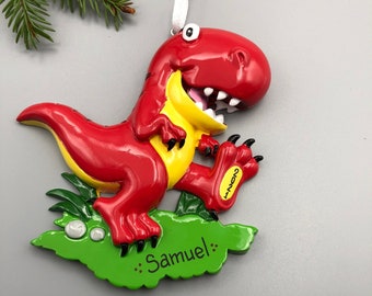 T-Rex Dinosaur Personalized Christmas Ornament, T-Rex Ornament, Dinosaur Personalized Ornament, T-Rex Christmas