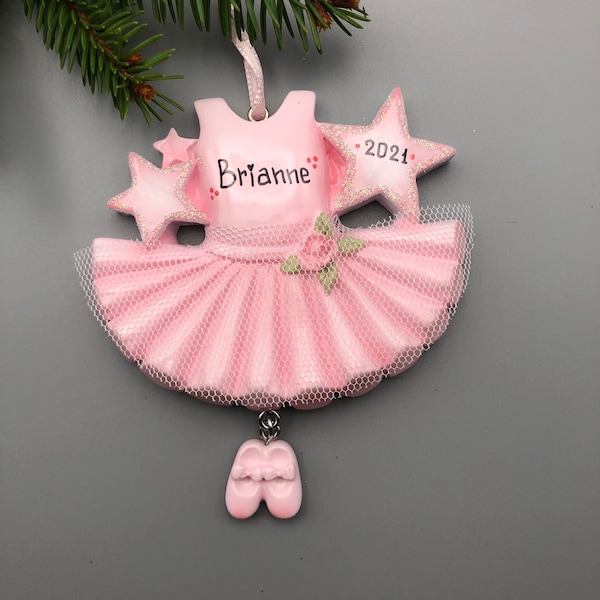 Ballerina Personalized Christmas Ornament, Ballet Christmas Ornament