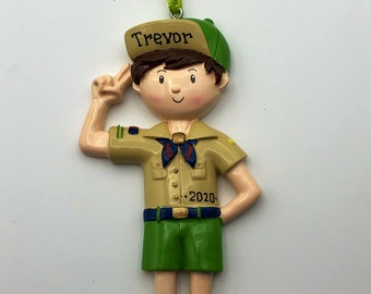 boy scout ornament