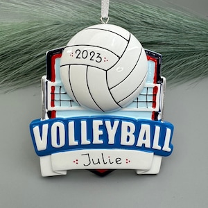 Volleyball Ornament, Volleyball Girl or Boy Ornament, Personalized Volleyball Ornament, Hand Personalized Christmas Ornaments