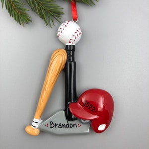 T Ball Personalized Christmas Ornaments, Baseball Ornament, Baseball Personalized Ornament