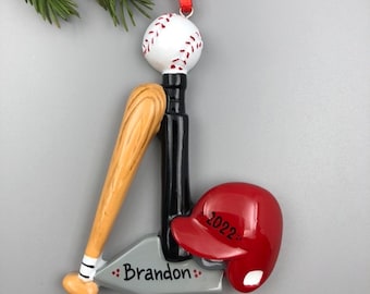 Decorazioni natalizie personalizzate T Ball, decorazioni da baseball, decorazioni personalizzate da baseball