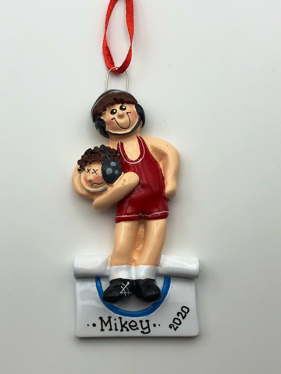 Wrestling Ornament Wrestler Ornament Wrestler Personalized Etsy