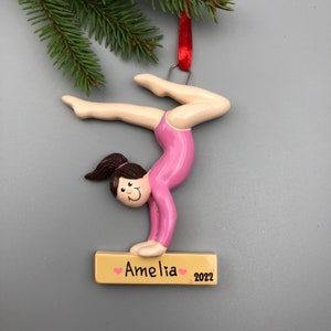 Gymnastics Ornament, Gymnast Ornament, Gymnast Personalized Ornament, Gymnast Girl Ornament