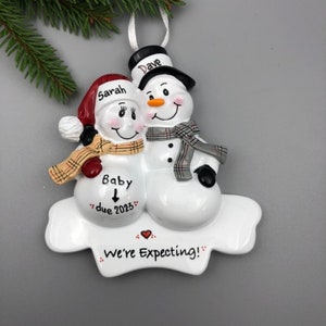 Expecting Parents Personalized Ornament, Expecting Personalized Christmas Ornament, Expecting Family Christmas, Pregnant Couple Ornament
