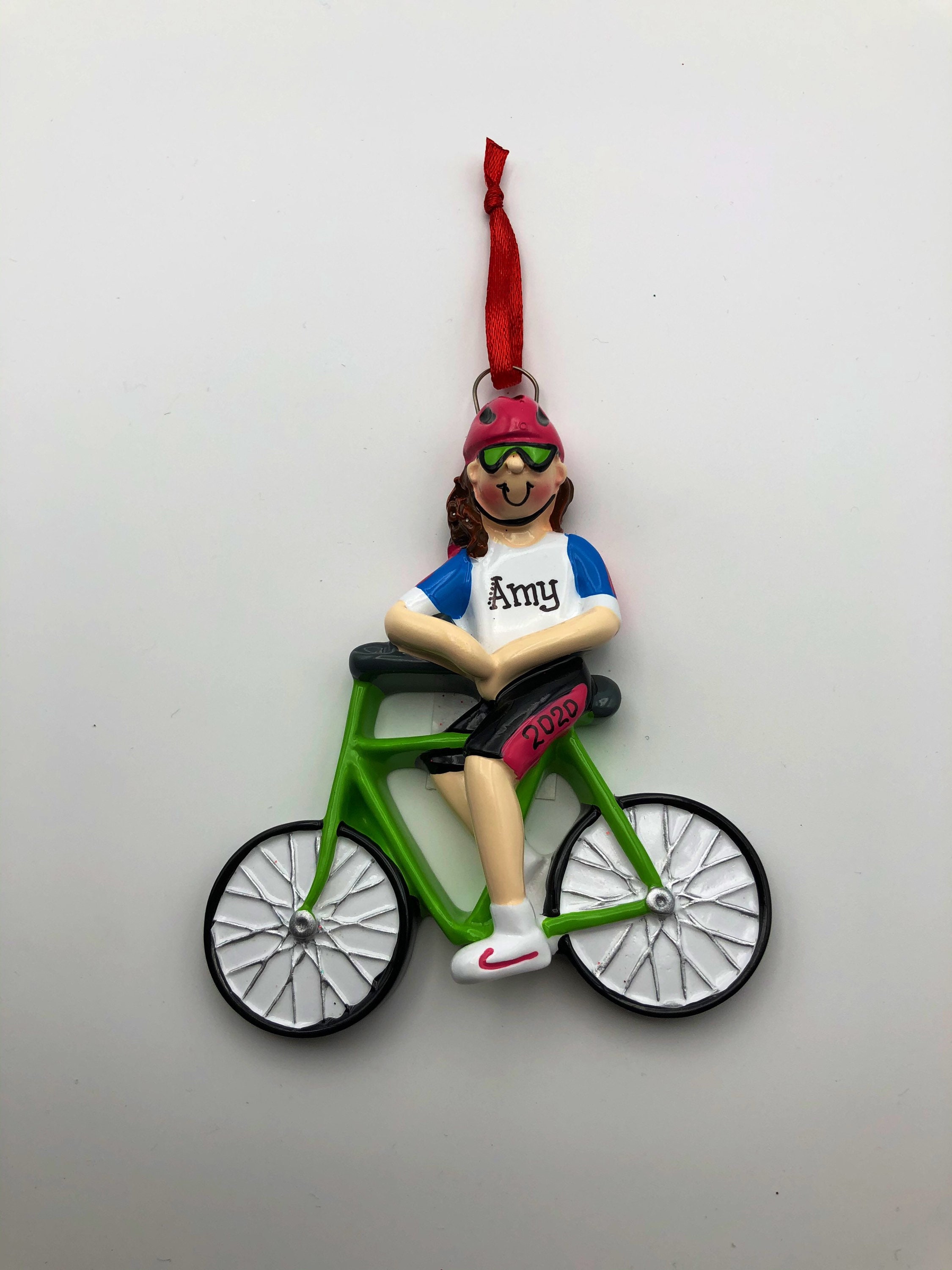 Bike Ornament Bike Girl Ornament Personalized Bike Ornament Etsy